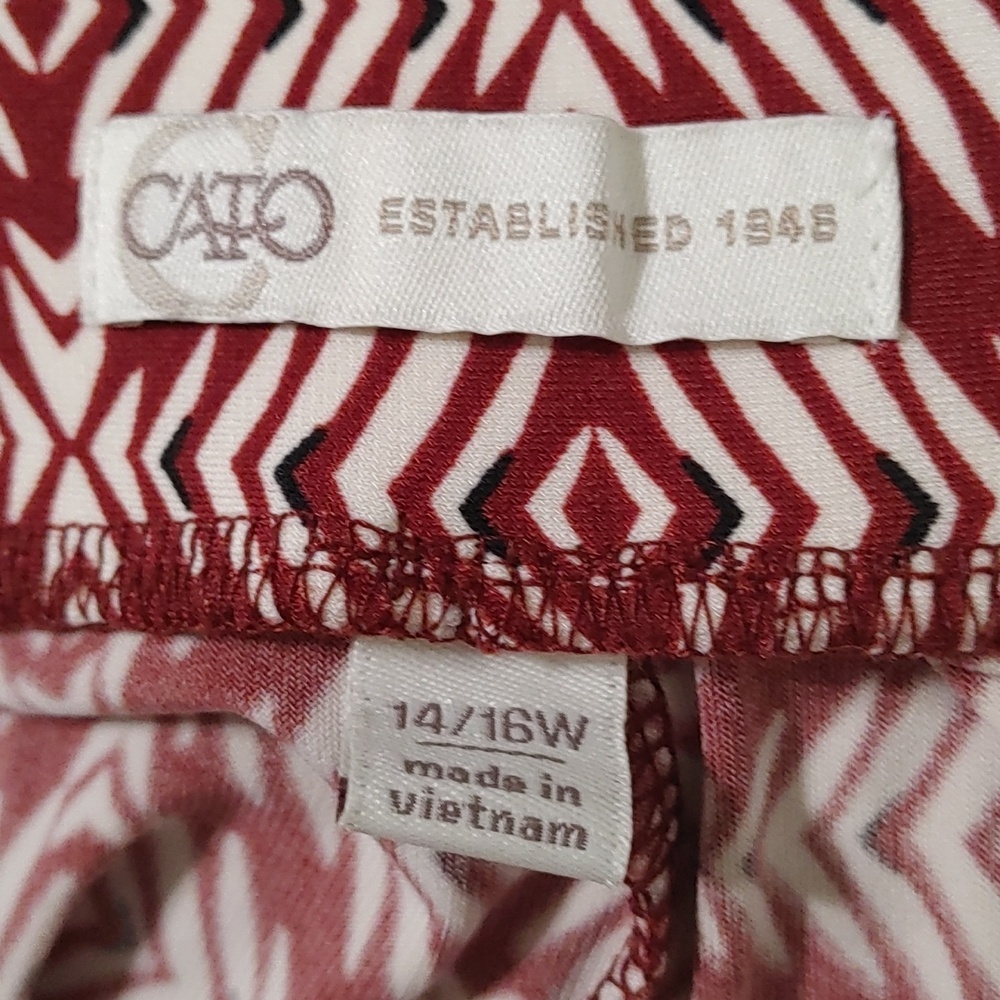 Plus Size High Waisted Palazzo Pants size 14/16W Burgundy Business Casual EUC - Picture 2 of 7